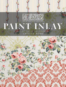 IOD Paint Inlay Lattice Rose