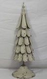 Metal Christmas Tree Vintage Antique Cream